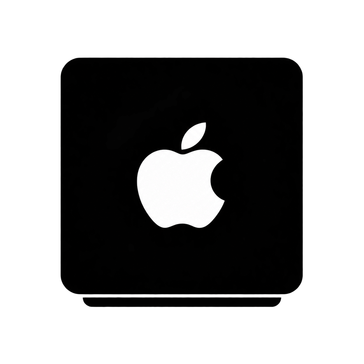 黒地に白いAppleマークを配置したiPod shuffle記事ロゴ